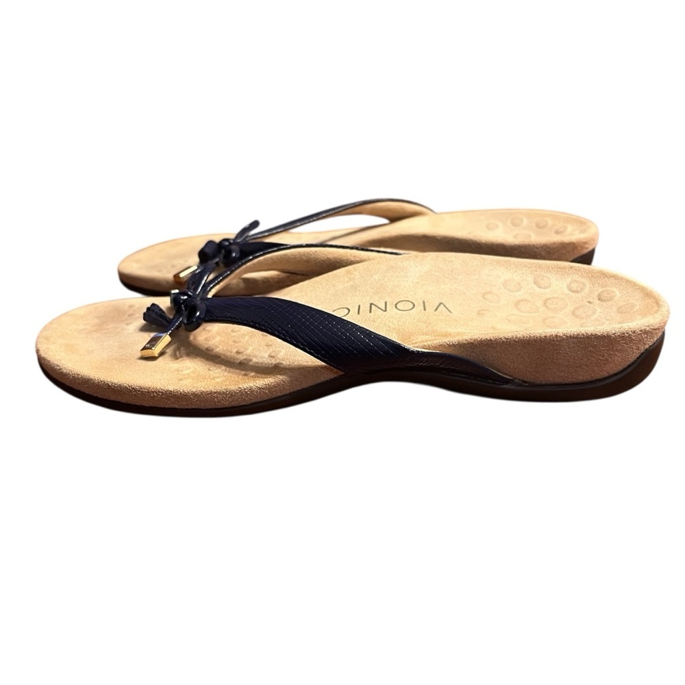 Vionic Bella Navy Strap Thong Sandal Size 6.5M - Picture 5 of 7
